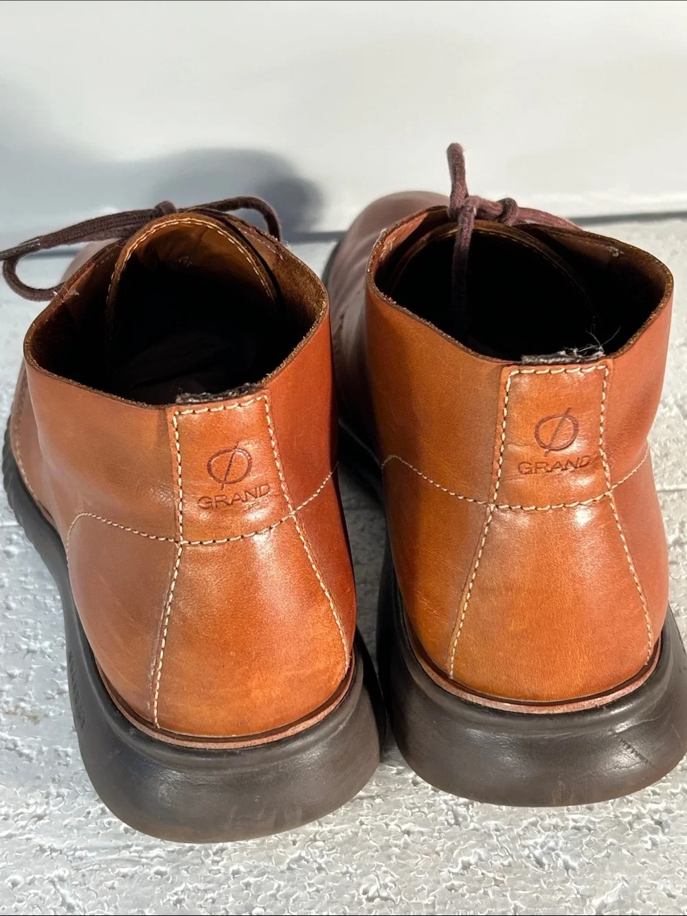 Cole Haan SZ 11.5 Zerogrand Brown Leather Chukka Desert Boots Closet Staple